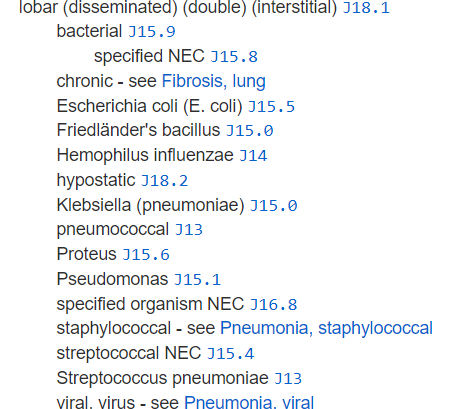 Coding Lobar Pneumonia