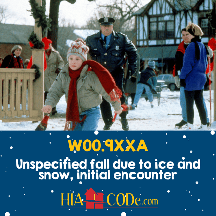 Fall due to ice and snow