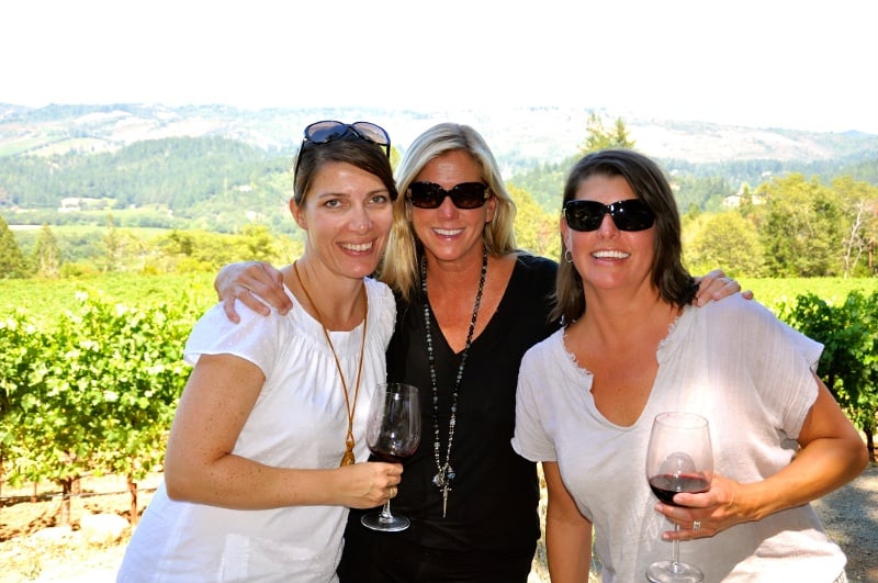 Angie, Betsy, and Christie in Napa Valley, CA