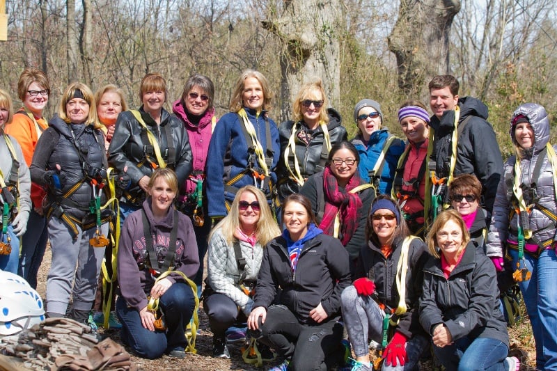 Ziplining at Salamander Resort, VA.